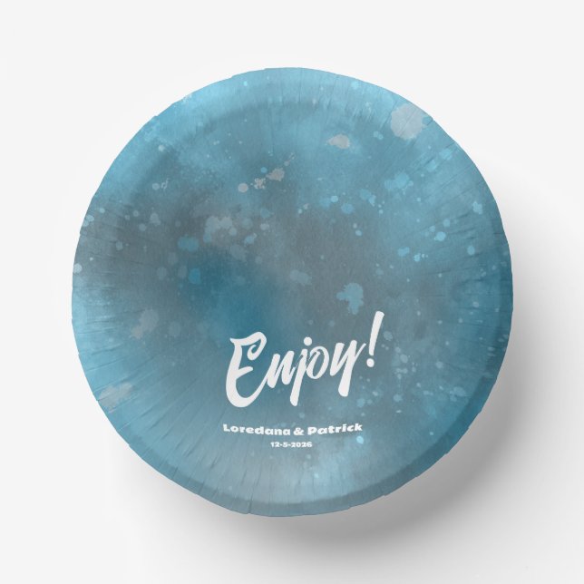 Deep Blue Sea Wedding  Paper Plate (Front)