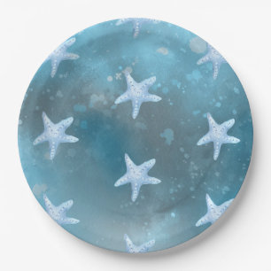 Deep Blue Sea Wedding  Paper Plate