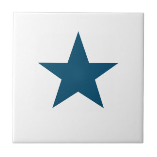 Deep Blue Star Ceramic Tile