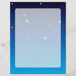 Deep Blue Starry Night Sky