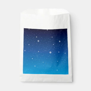 Deep Blue Starry Night Sky Favour Bag