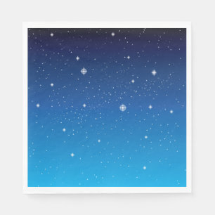 Deep Blue Starry Night Sky Napkin