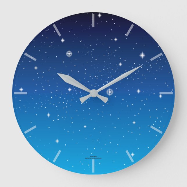 Deep Blue Starry Sky Clock (Front)