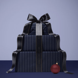Deep Blue Stripe Wrapping Paper