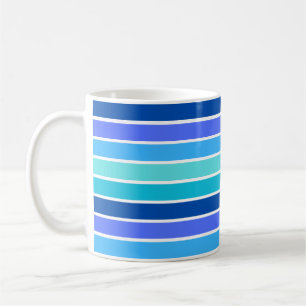 Deep Blue Striped Coffee Mug