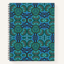 Deep Blue tile design Notebook