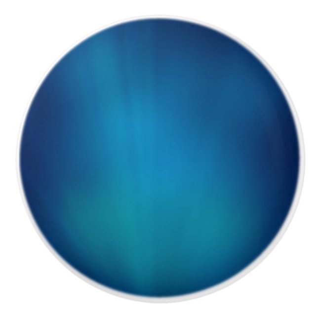 Deep Blue Underwater Glow Ceramic Knob (Front)