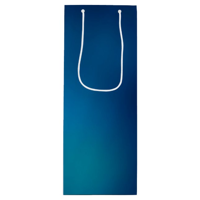 Deep Blue Underwater Glow Wine Gift Bag (Front)