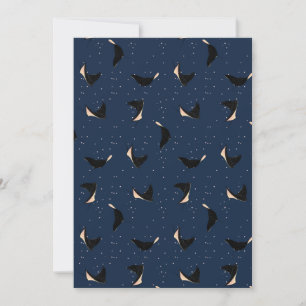 Deep Blue Underwater Spotted Sea Ray Fish Holiday Card