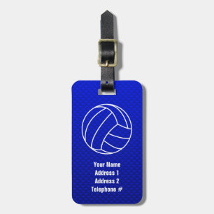 Deep Blue Volleyball Luggage Tag