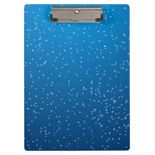 Deep Blue Water and Tiny Bubbles Clipboard