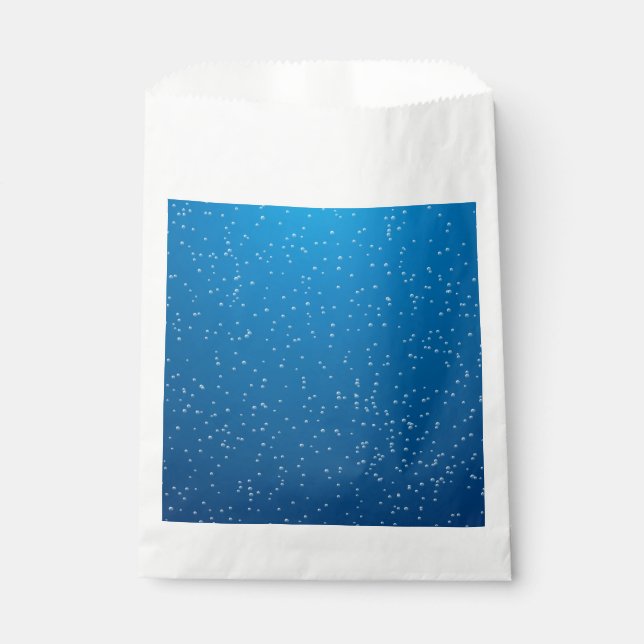 Deep Blue Water and Tiny Bubbles Favour Bag (Front)