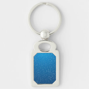 Deep Blue Water and Tiny Bubbles Key Ring