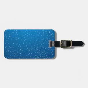 Deep Blue Water and TIny Bubbles Luggage Tag