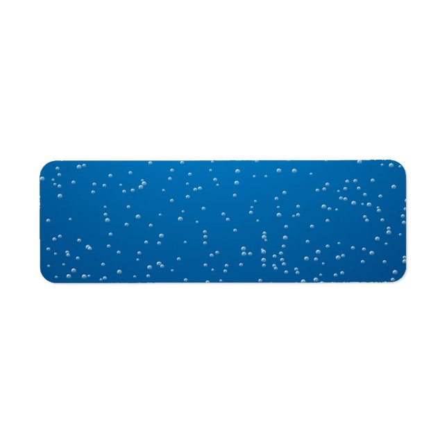 Deep Blue Water and Tiny Bubbles Return Address Label (Front)