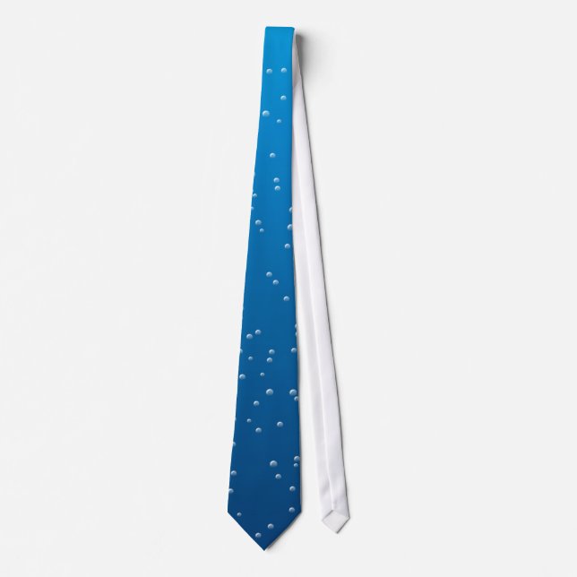 Deep Blue Water and Tiny Bubbles Tie (Front)