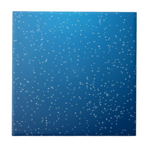 Deep Blue Water and TIny Bubbles Tile