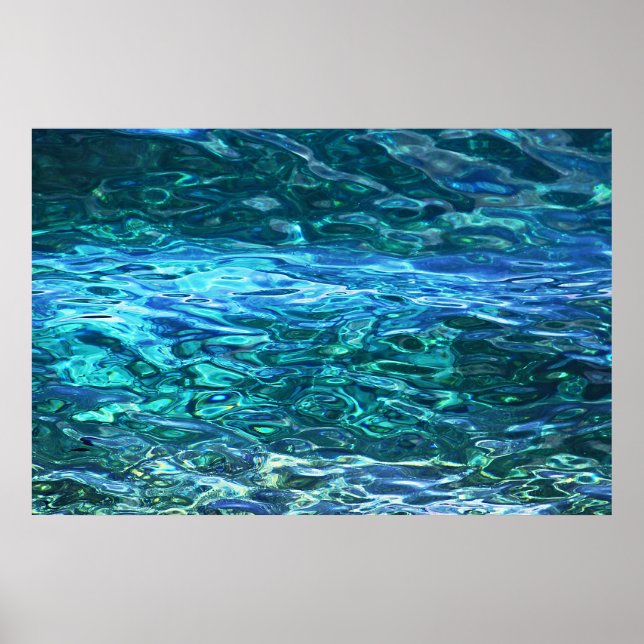 Deep blue waters poster (Front)