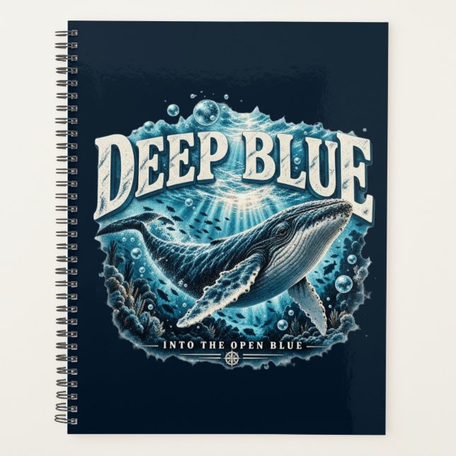 DEEP BLUE Whale Ocean Adventure  Planner (Front)