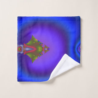 Deep Bluish Fractal Wash Cloth