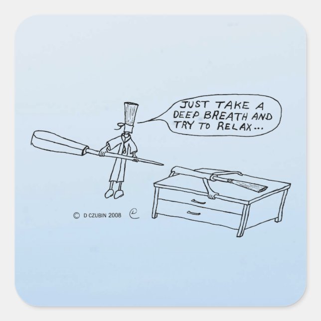 Deep Breath Square Sticker (Front)