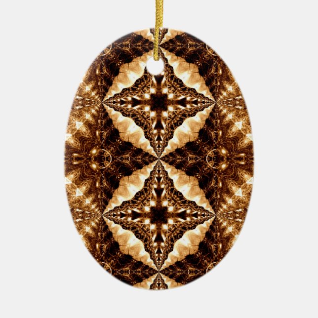 Deep Brown Stars Ornament (Front)