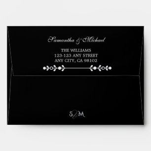Deep Brown Wedding Envelope