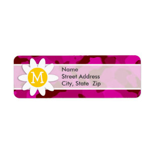 Deep Cerise Camo; Camouflage.gif Return Address Label