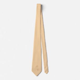 deep champagne solid colour tie