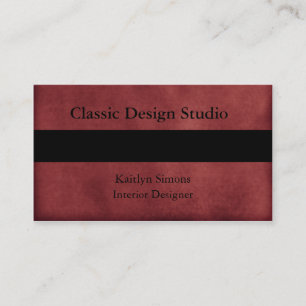 Deep Cherry Red Business Cards