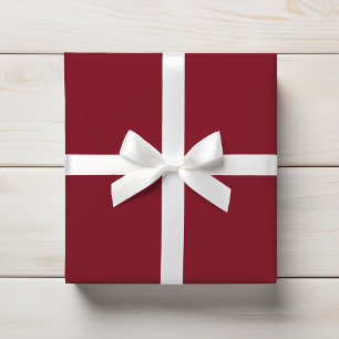 Deep Cherry Red Wine Burgundy Solid Wrapping Paper
