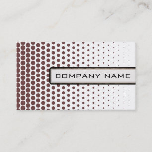 Deep Coffee Polka Dots Elegant Modern White Business Card