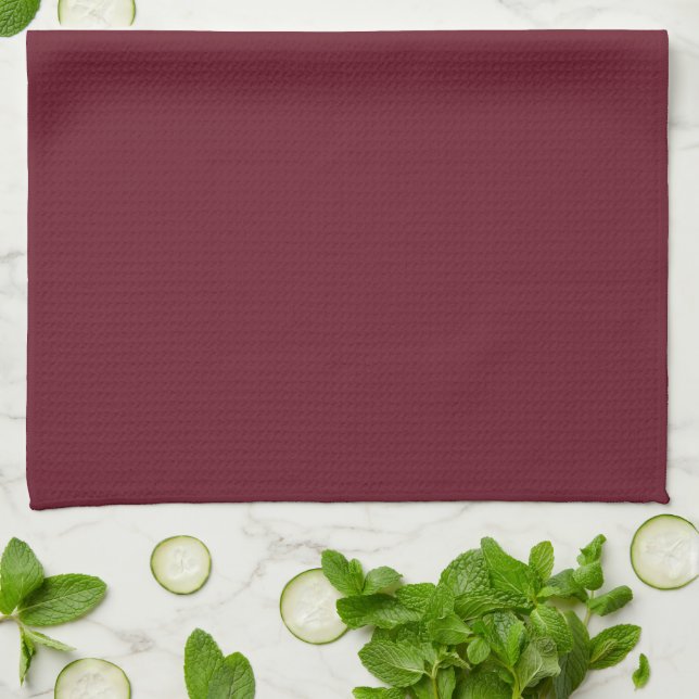 Deep Cranberry Kitchen Towel (Folded)
