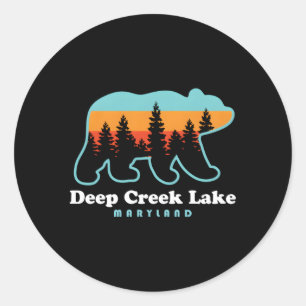 Deep Creek Lake Maryland Bear Deep Creek Lake Classic Round Sticker