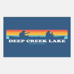 Deep Creek Lake Maryland Canoe Rectangular Sticker
