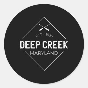Deep Creek Lake Maryland Classic Round Sticker