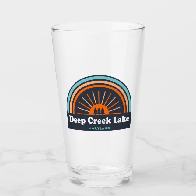 Deep Creek Lake Maryland Rainbow Glass (Front)