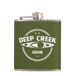 Deep Creek Wild And Scenic River Idaho Kayaking Hip Flask