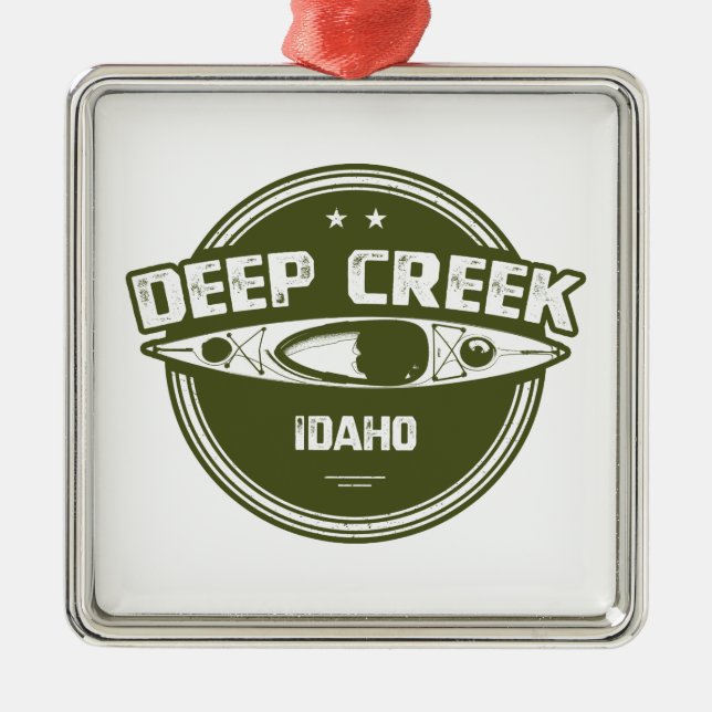 Deep Creek Wild And Scenic River Idaho Kayaking Metal Ornament (Front)