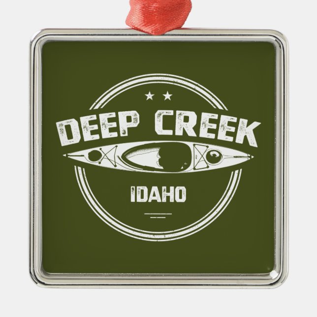 Deep Creek Wild And Scenic River Idaho Kayaking Metal Ornament (Front)