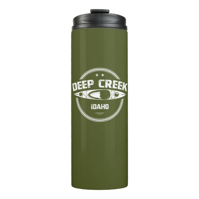 Deep Creek Wild And Scenic River Idaho Kayaking Thermal Tumbler (Front)
