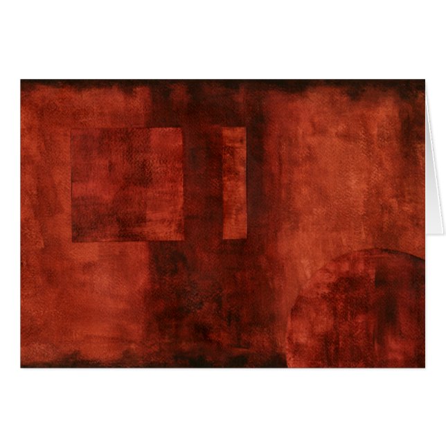 Deep Crimson Painting with Geometric Shapes (Front Horizontal)