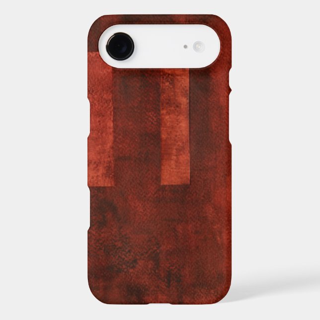 Deep Crimson Painting with Geometric Shapes Case-Mate iPhone Case (Back)