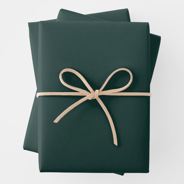 Deep Cyan Solid Colour Wrapping Paper Sheet (In situ)