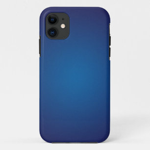 Deep Dark Blue Grainy Vignette iPhone 11 Case