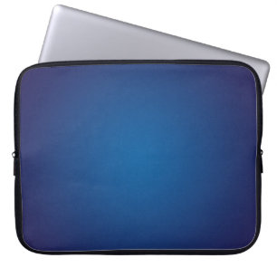 Deep Dark Blue Grainy Vignette Laptop Sleeve