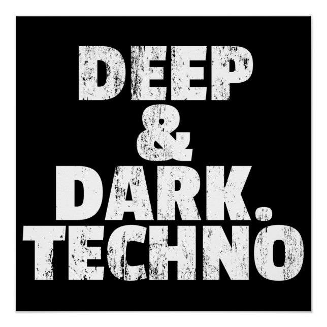 Deep & Dark. Techno Poster (Front)