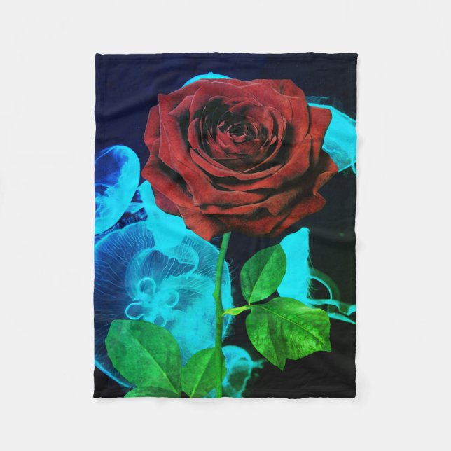 Deep Dive Buddha Today #5 Cosy Ocean  Fleece Blanket (Front)