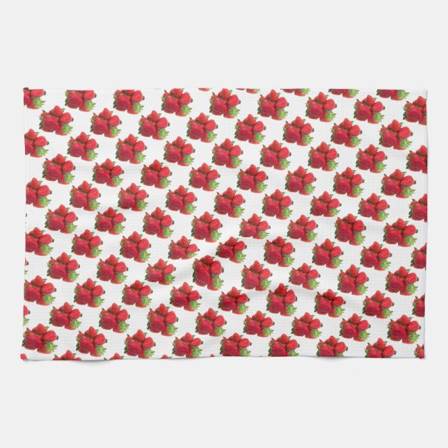Deep dream strawberries image tea towel (Horizontal)
