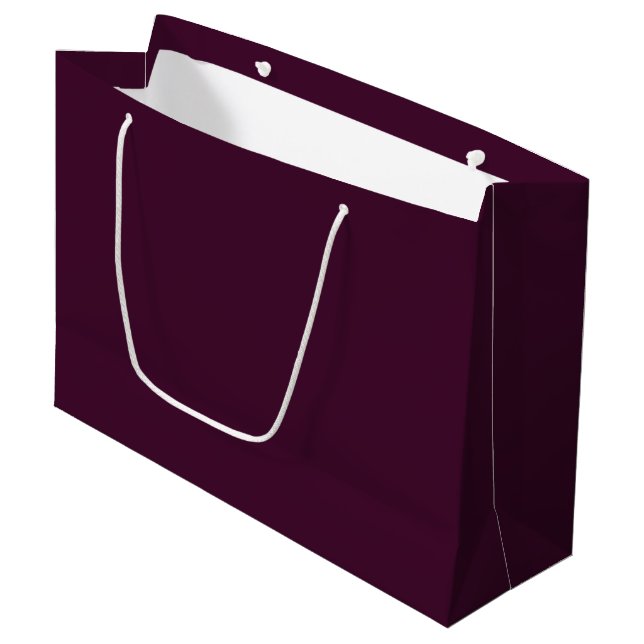 Deep Eggplant Large Gift Bag - Glossy (Front Angled)